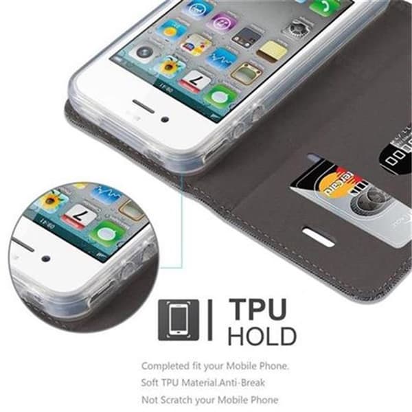 iPhone 4 / 4S skal i GRÅ SVART Stötskyddande fodral Grå