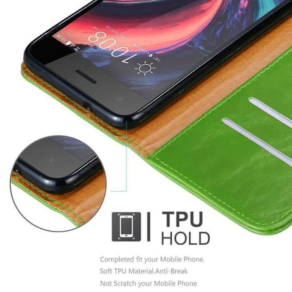 Cadorabo Fodral till HTC Desire 10 PRO i GRÖN - Skyddsfodral med magnetlås