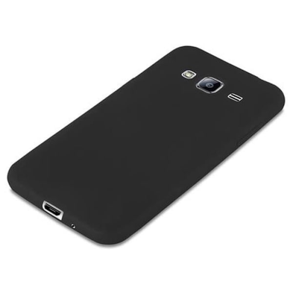 Samsung Galaxy J3 2015 fodral - CADORABO - SVART GODIS DESIGN - Finesse - Nostalgisk - Mjuk Svart