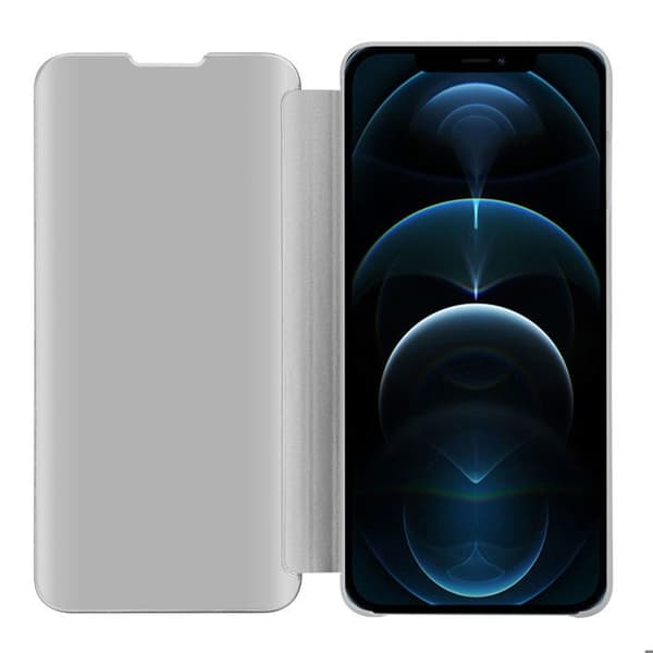 Skal för iPhone 12 PRO MAX i AGAT SILVER Skydd med spegel Grå