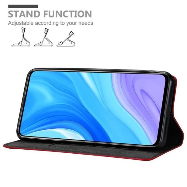 Fodral till Huawei P SMART PRO i APPLE RED Cadorabo Cover Protection magnetisk stängning