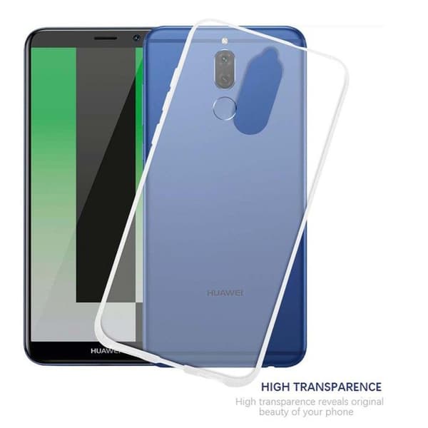 Transparent stötsäker silikonfodral för Huawei MATE 10 LITE Vit