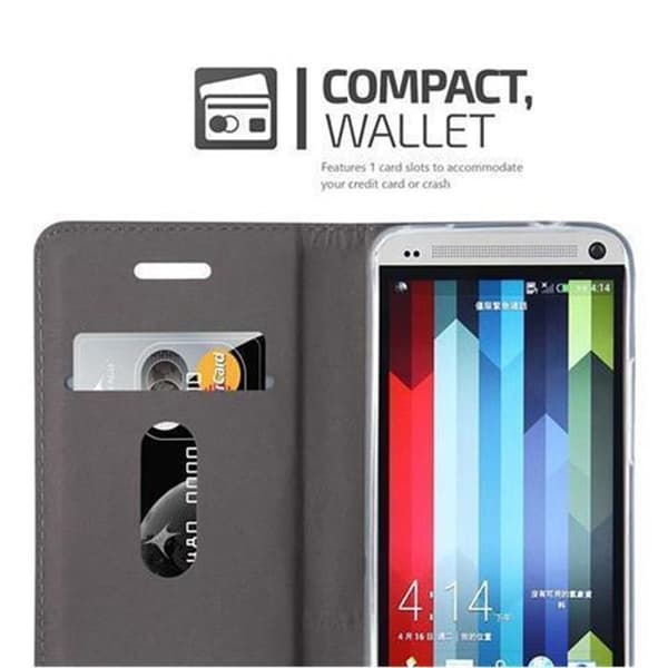 Skyddsfodral för HTC ONE M7 i GRÅSVART Stötskyddande Etui Grå