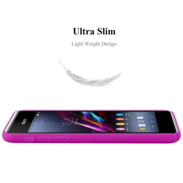 Coque - CADORABO - Sony Xperia E1 - Skydd 360° - Tunn och lätt design - TPU-silikon Rosa