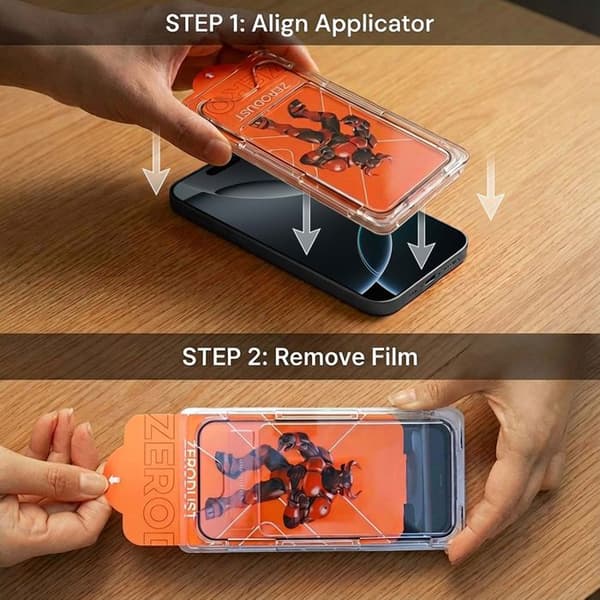 Härdat glas för iPhone 16 PRO Skärmskydd Vit
