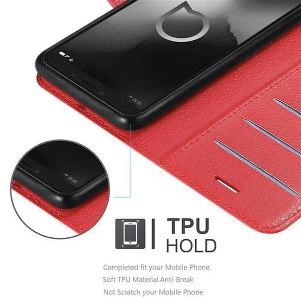 Etui för Alcatel 1C 2019 i KIRSCHRÖD Röd