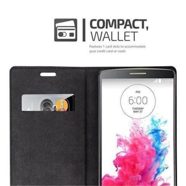 Cadorabo LG G3-fodral KAFFEBRUNT Osynlig MAGNETSTÄNGNING Fodralskydd stöder stativ och kortplats