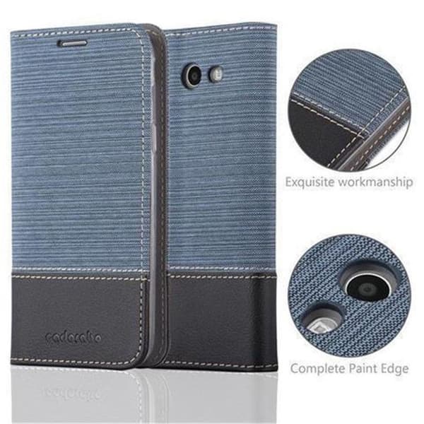 Skyddsfodral för Samsung Galaxy J7 2017 US Version i BLÅ SVART Etui Case Skydd Blå