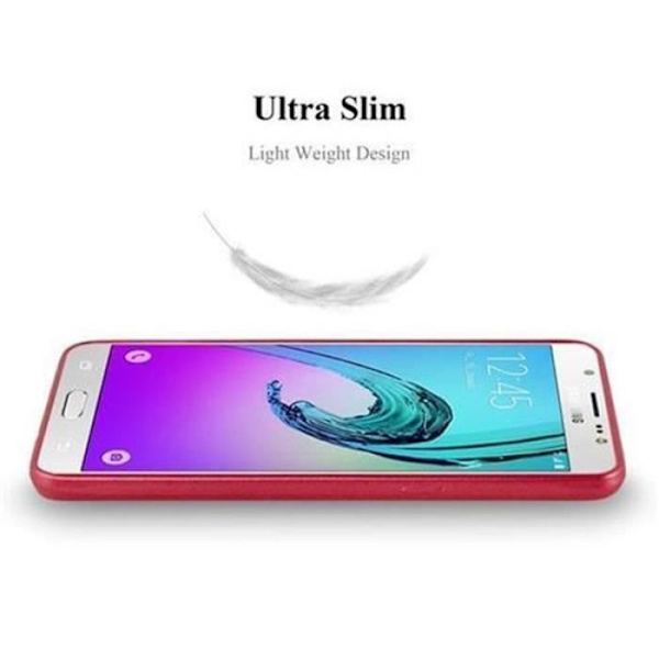 Samsung Galaxy J7 2016 (6) Fodral i METALLIC RED från Cadorabo (METALLIC MATT Design) Ultramjukt silikongel TPU-fodral