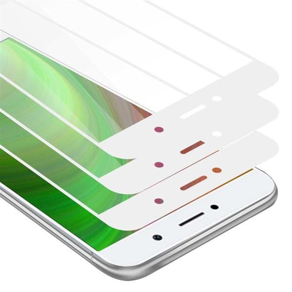 3x Härdat Glas för Huawei Enjoy 7 PLUS Skärmskydd Vit