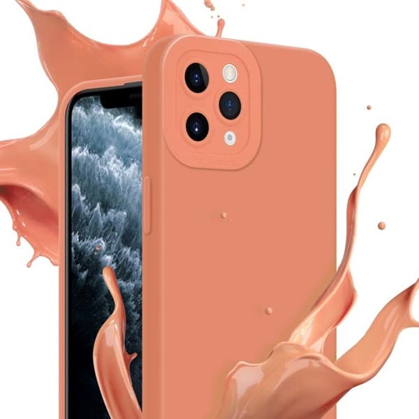 Skyddsfodral för iPhone 11 PRO MAX i FLUID LJUSORANGE Stötskyddande Apelsin