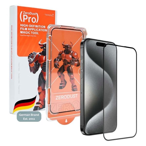 Härdat glas för iPhone 15 PRO Skärmskydd Vit