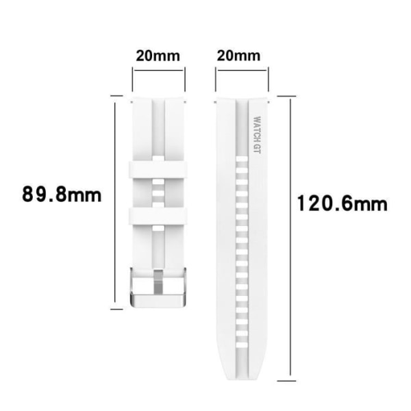 Cadorabo 20mm silikonrem för Samsung Galaxy Watch 42mm S2 Classic i VIT olika smartklockor