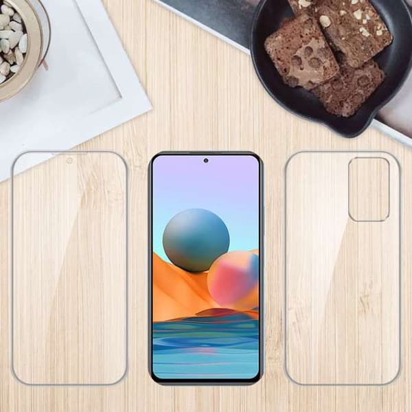 Transparent skal för Xiaomi RedMi NOTE 10 PRO Heltäckande skydd Vit