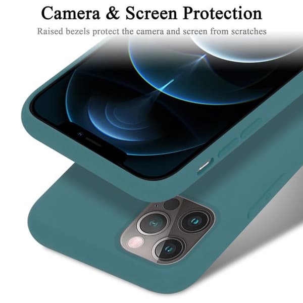 Skal för iPhone 12 PRO MAX Stötabsorberande i LIQUID GREEN Grön