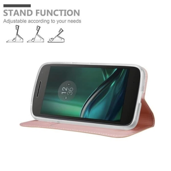 Cadorabo Fodral till Motorola MOTO G4 PLAY i KLASSIG ROSÉ GULD