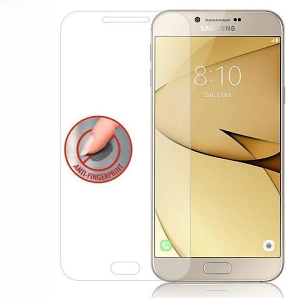 Cadorabo Skärmskydd för Samsung Galaxy A8 (6) - 2016 Modell 0,3 mm Rundade hörn HÖG TRANSPARENS Härdat glas Transparent
