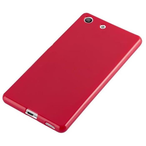 Fodral Sony Xperia M5 JELLY RED Cadorabo DESIGN JELLY Cover TPU Silikonskydd Fodral Skydd Ultra Slim Bumper