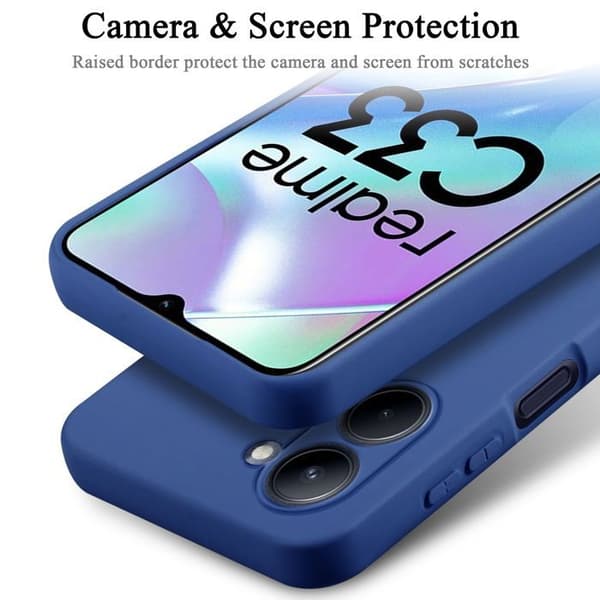 Skyddande stötsäker skal för Realme C33 i LIQUID BLUE Blå
