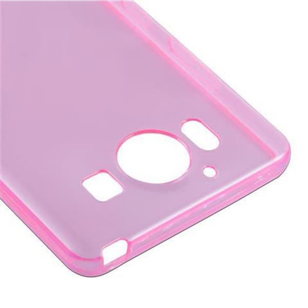 Transparent stötsäker silikonfodral för Nokia Lumia 950 XL Ros
