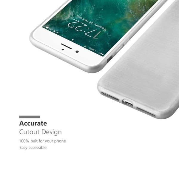Skyddsfodral för iPhone 7 PLUS / 7S PLUS / 8 PLUS SILVER Stötabsorberande Grå