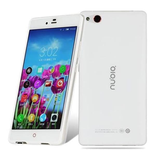Transparent stötsäker silikonfodral för ZTE Nubia Z9 MAX Vit