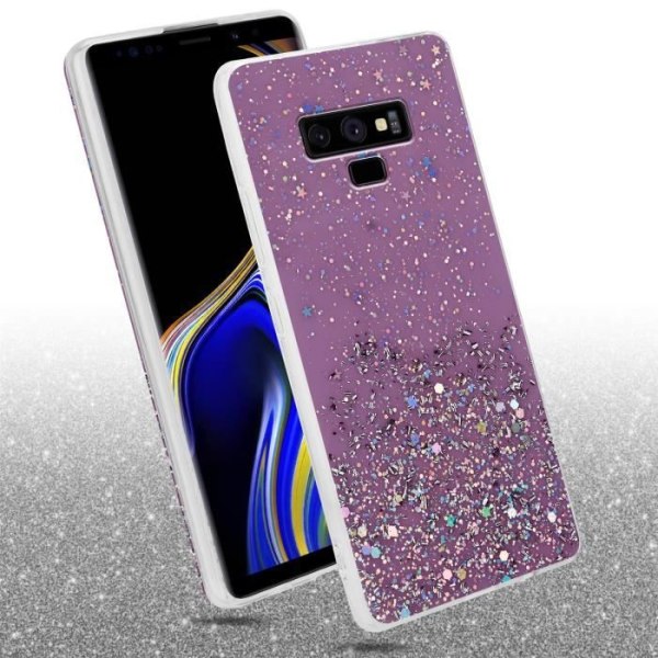 Fodral till Samsung Galaxy NOTE 9 Fodral i lila med glitterfodral Skyddande silikon TPU Glitter paljetter