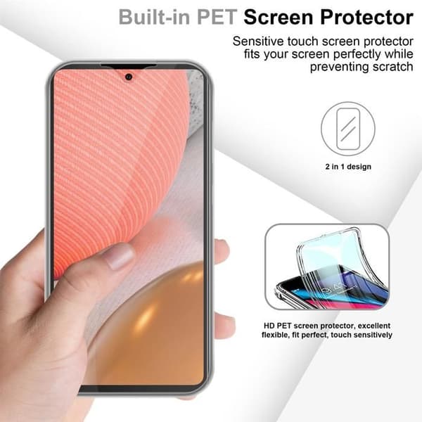 Transparent skydd för Samsung Galaxy A72 4G / 5G, helskydd Vit