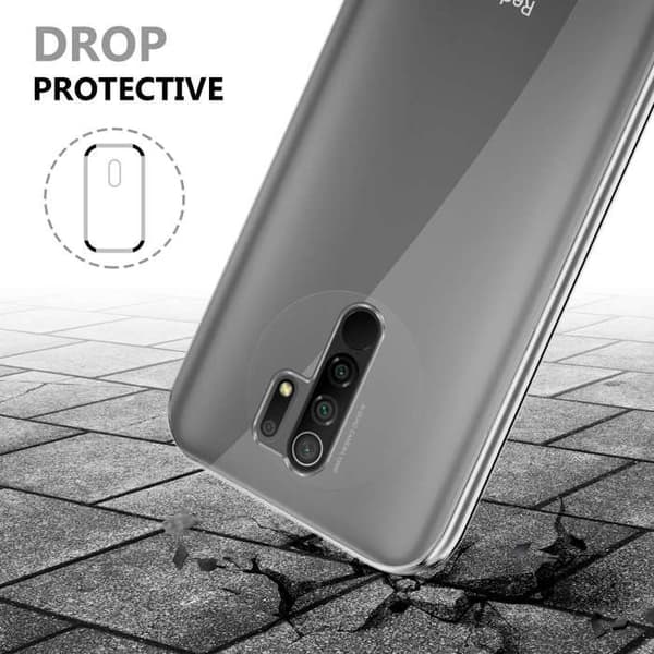 Transparent skal för Xiaomi RedMi 9, helskydd Vit