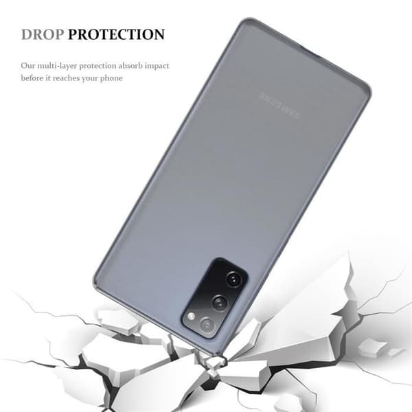 Transparent stötabsorberande silikonfodral för Samsung Galaxy S20 FE Vit