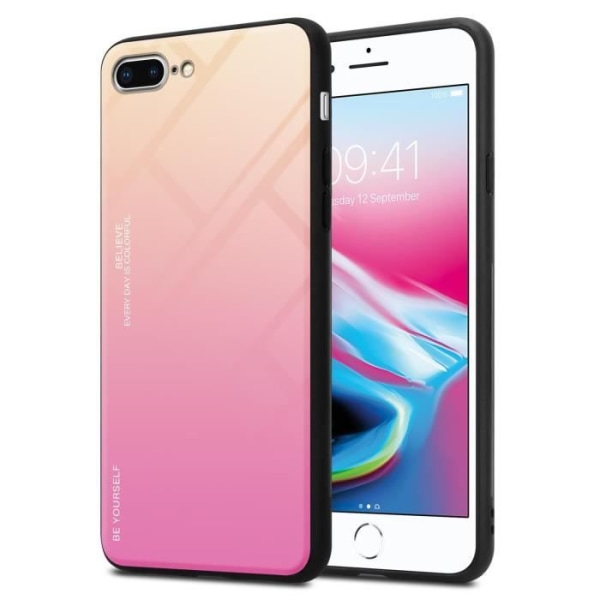 Fodral för Apple iPhone 7 PLUS / 7S PLUS / 8 PLUS Skal i GUL - ROSA Fodral Skyddsskydd tvåfärgad TPU