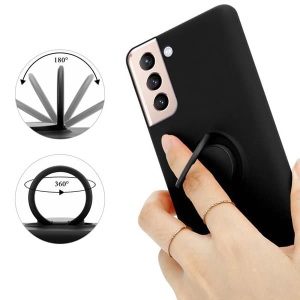 Skyddsfodral för Samsung Galaxy S24 PLUS i LIQUID BLACK Stötskydd Svart