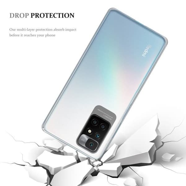 Transparent stötsäker silikonfodral för Xiaomi RedMi 10 Vit