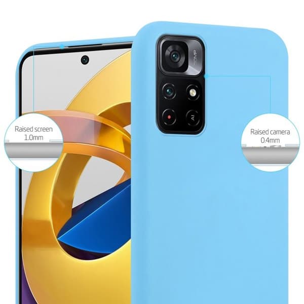 Skyddsfodral för Xiaomi POCO M4 PRO 5G CANDY BLÅ Stötabsorberande Silikon Blå