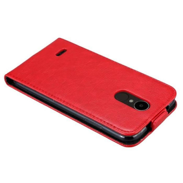 Coque - CADORABO - LG K4 2017 - Syntetiskt läder - Röd - Magnetstängning Röd
