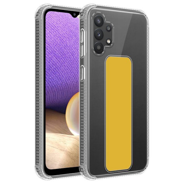 Fodral för Samsung Galaxy A32 5G Fodral i GUL Flexibelt TPU silikonskydd med hållare och stativfunktion Gul