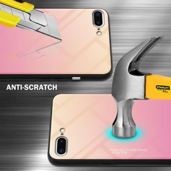Fodral för Apple iPhone 7 PLUS / 7S PLUS / 8 PLUS Skal i GUL - ROSA Fodral Skyddsskydd tvåfärgad TPU Gul, Rosa