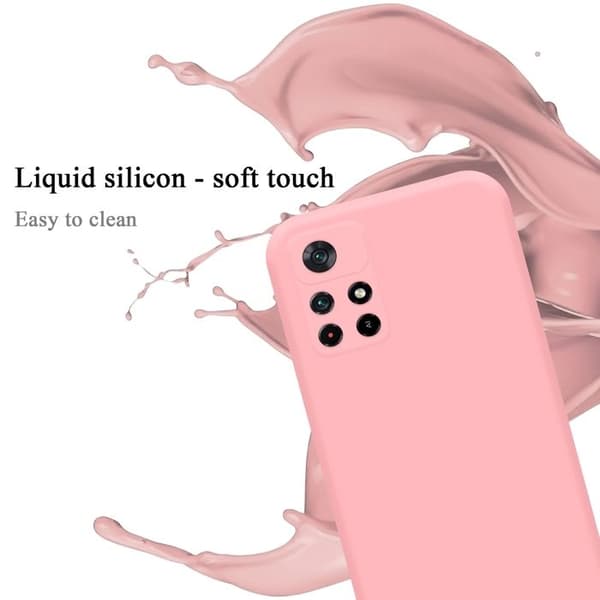 Skyddsfodral för Xiaomi POCO M4 PRO 5G Stötskydd i LIQUID PINK Ros
