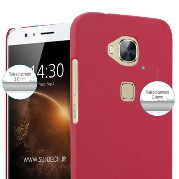 Coque - CADORABO - ASCEND G7 PLUS / G8 / GX8 - FROSTY RÖD - Stötskydd - Matt Design FROSTIG RÖD