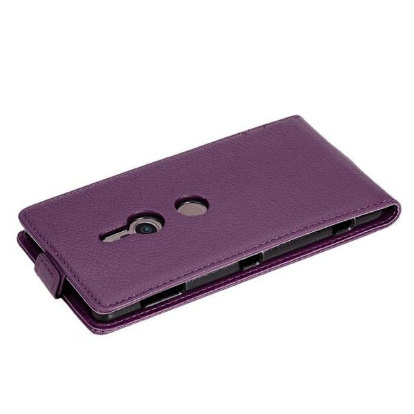 Coque för Sony Xperia XZ2 Etui i ORKIDÉER VIOLET Hölster Skydd Flip konstläder Plånbok Lila