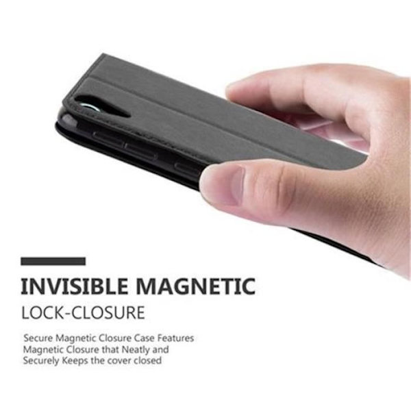 HTC Desire 820 Fodral i NIGHT BLACK från Cadorabo (INVISIBLE MAGNETIC CLOSURE Design) Helt skyddande fodral med flip flik