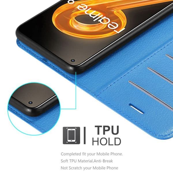 Etui för Realme 9 4G / 9 PRO+ i PASTELLBLÅ Blå