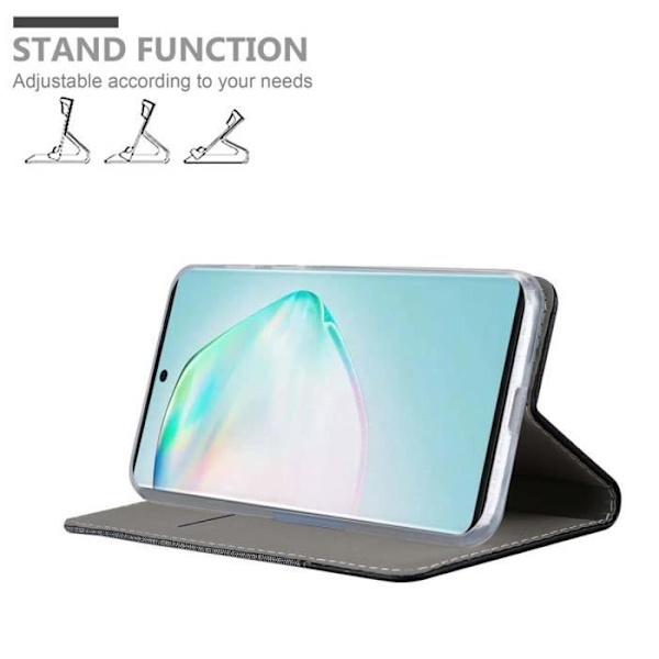Cadorabo Fodral för Samsung Galaxy A91 / S10 LITE / M80s i GRÅ SVART Skyddsfodral med magnetstängning Mörkgrå