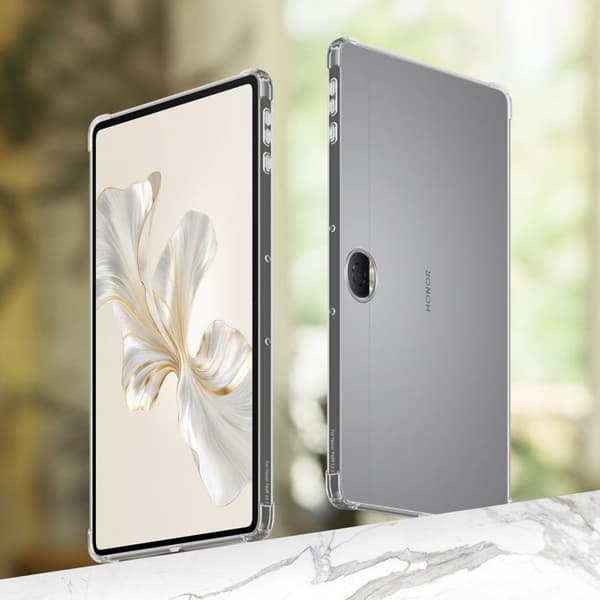 Transparent stötsäker silikonfodral för Honor Pad 9 Pro Vit