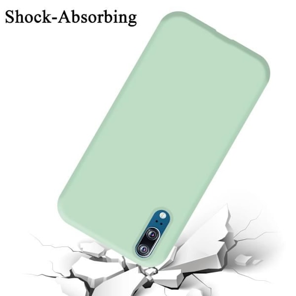 Coque - CADORABO - Huawei P20 - LIQUID LIGHT GREEN - Silikon TPU - Stötsäkerhet VÄTSKA LJUSGRÖN