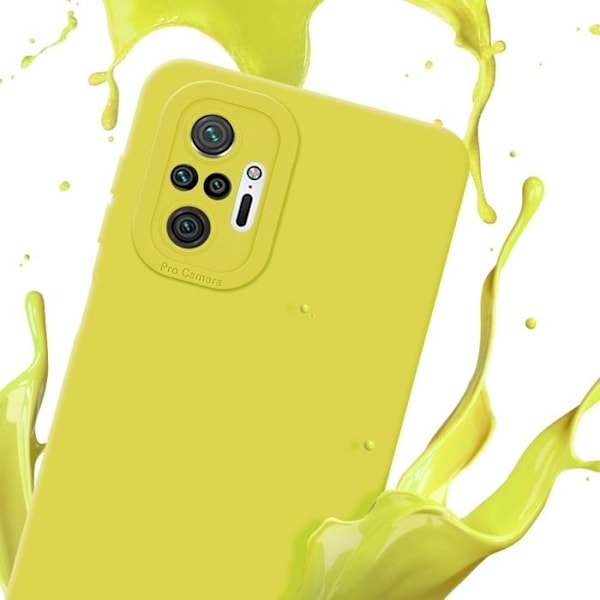 Coque för Xiaomi RedMi NOTE 10 PRO i FLUID GUL Hölster Etui Case Cover i flexibel TPU-silikon Skydd Gul