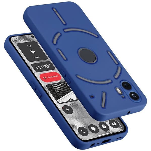 Skyddande stötsäker skal för Nothing Phone 2 i LIQUID BLUE Blå