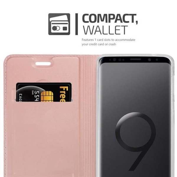 Coque - CADORABO - Samsung Galaxy S9 PLUS - Rosa - Magnetisk Stängning - Optimal Skydd Rosa