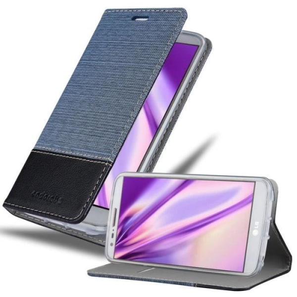 Coque för LG G2 MINI - Cadorabo - Mörkblå Svart - Syntetläder - Ställfunktion - Kortficka MÖRKBLÅ SVART