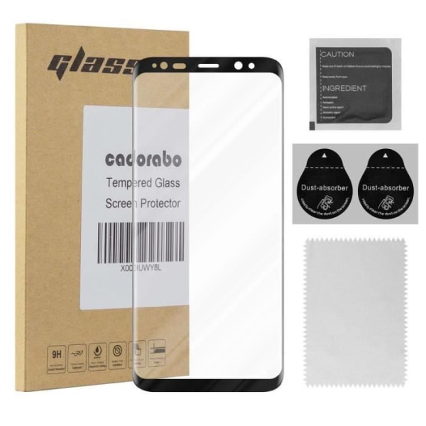 Härdat glas för Samsung Galaxy S8 PLUS TRANSP, SVART filmskydd Samsung Galaxy S8 PLUS komplett limmad skärm Samsung Galaxy S8